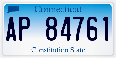 CT license plate AP84761