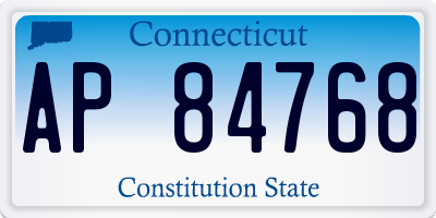 CT license plate AP84768