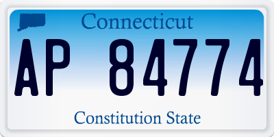 CT license plate AP84774