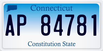CT license plate AP84781