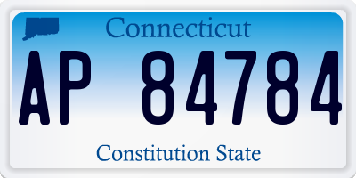 CT license plate AP84784