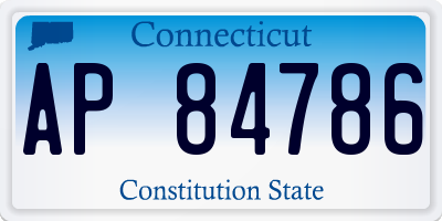 CT license plate AP84786