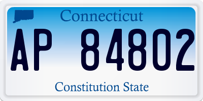 CT license plate AP84802