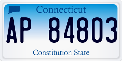 CT license plate AP84803