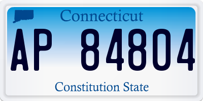 CT license plate AP84804
