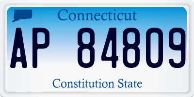 CT license plate AP84809