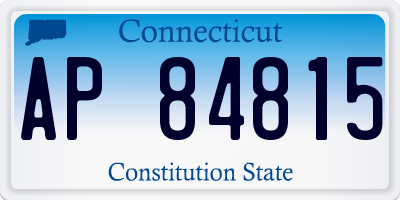 CT license plate AP84815