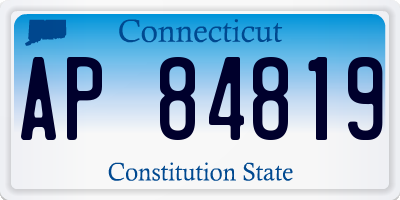CT license plate AP84819