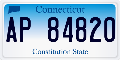 CT license plate AP84820