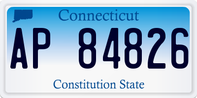 CT license plate AP84826