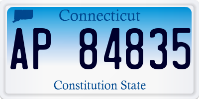 CT license plate AP84835