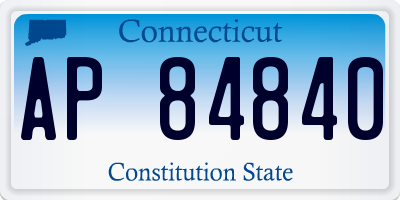 CT license plate AP84840