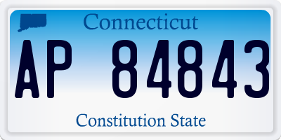 CT license plate AP84843