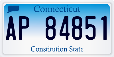 CT license plate AP84851