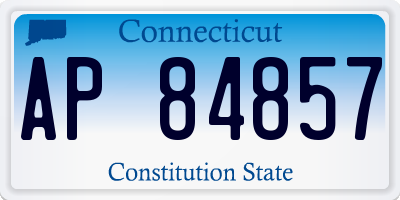CT license plate AP84857