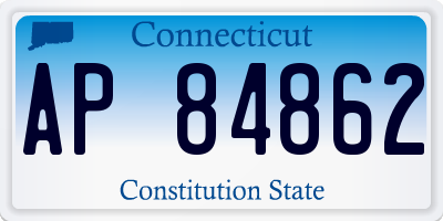 CT license plate AP84862