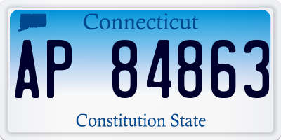 CT license plate AP84863