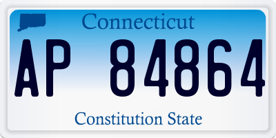 CT license plate AP84864