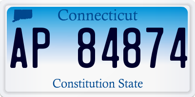 CT license plate AP84874