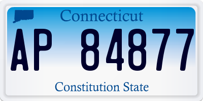 CT license plate AP84877