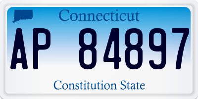 CT license plate AP84897