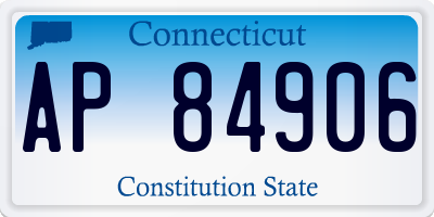 CT license plate AP84906