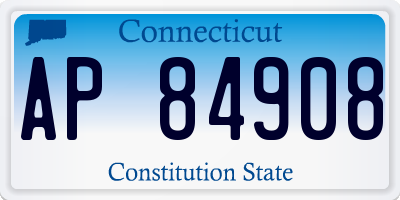 CT license plate AP84908