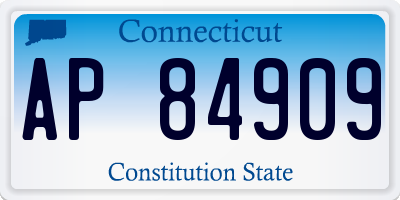 CT license plate AP84909