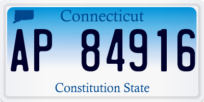 CT license plate AP84916