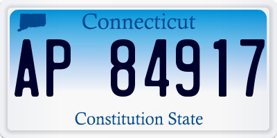 CT license plate AP84917