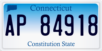 CT license plate AP84918