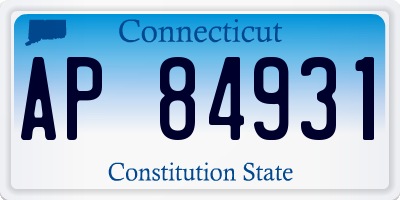 CT license plate AP84931