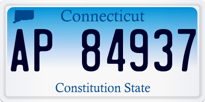 CT license plate AP84937