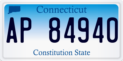 CT license plate AP84940