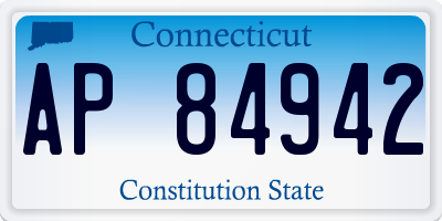 CT license plate AP84942