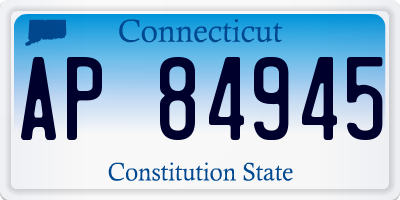 CT license plate AP84945