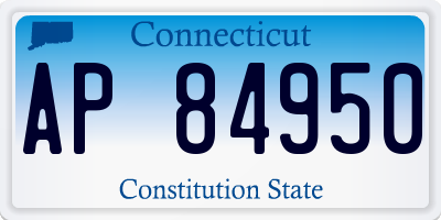 CT license plate AP84950