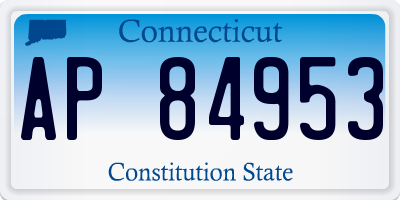 CT license plate AP84953
