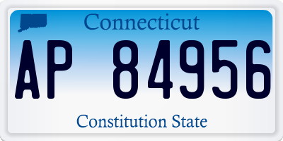 CT license plate AP84956