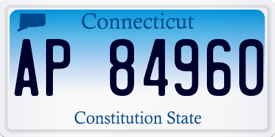 CT license plate AP84960