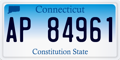 CT license plate AP84961