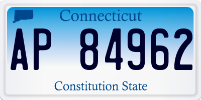 CT license plate AP84962