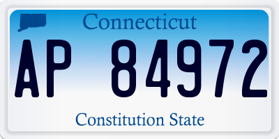 CT license plate AP84972