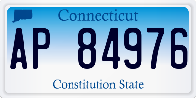 CT license plate AP84976