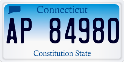 CT license plate AP84980
