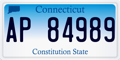 CT license plate AP84989