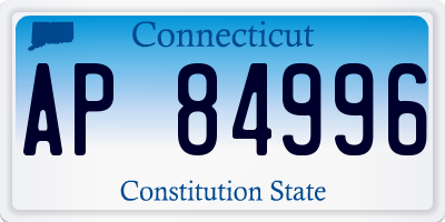 CT license plate AP84996