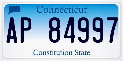 CT license plate AP84997