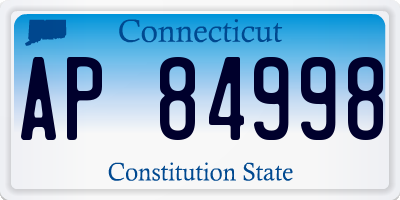 CT license plate AP84998