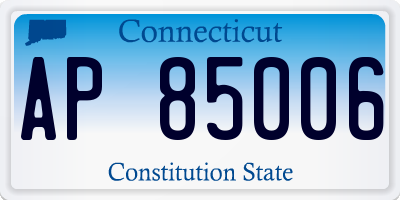 CT license plate AP85006